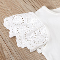 Load image into Gallery viewer, 2 Pieces Set Baby Kid Girls Solid Color Tops And Rompers Wholesale 23021613
