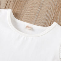 Load image into Gallery viewer, 2 Pieces Set Baby Kid Girls Solid Color Tops And Rompers Wholesale 23021613
