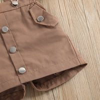 Load image into Gallery viewer, 2 Pieces Set Baby Kid Girls Solid Color Tops And Rompers Wholesale 23021613
