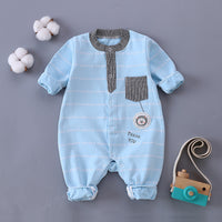 Load image into Gallery viewer, Baby Unisex Striped Letters Jumpsuits Wholesale 23021614
