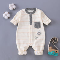 Load image into Gallery viewer, Baby Unisex Striped Letters Jumpsuits Wholesale 23021614
