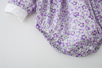 Load image into Gallery viewer, Baby Girls Flower Bow Print Rompers Wholesale 230216147

