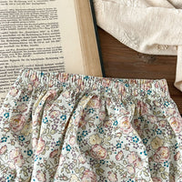 Load image into Gallery viewer, 2 Pieces Set Baby Girls Flower Print Dresses And Shorts Wholesale 230216151
