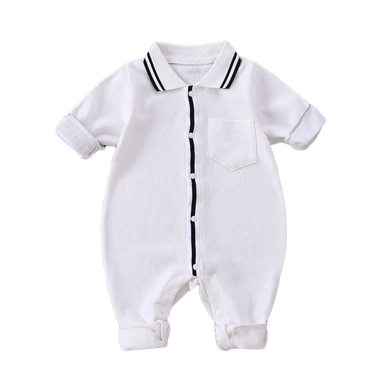 Baby Unisex Solid Color Jumpsuits Wholesale 23021617
