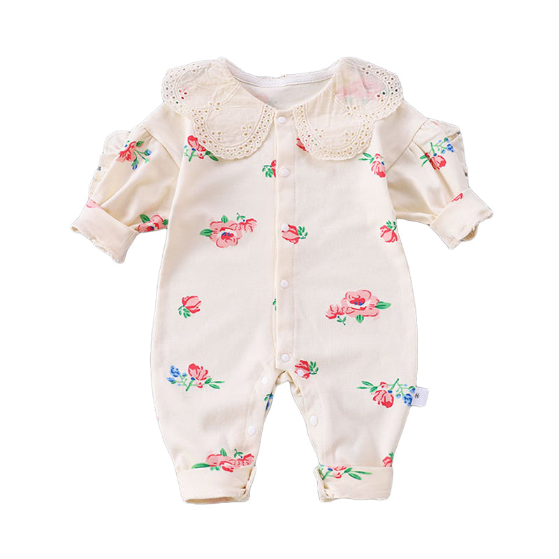 Baby Girls Print Jumpsuits Wholesale 23021618