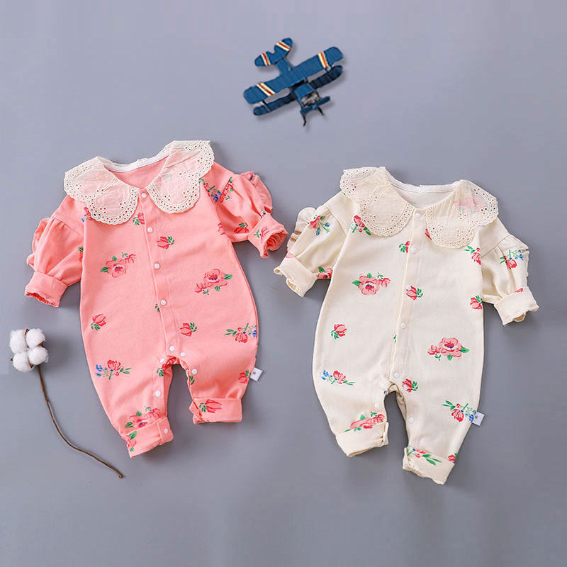 Baby Girls Print Jumpsuits Wholesale 23021618
