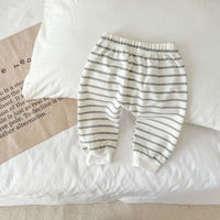 Load image into Gallery viewer, 2 Pieces Set Baby Unisex Striped Animals Cartoon Hoodies Sweatshirts And Pants Wholesale 230216193
