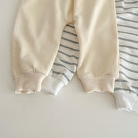 Load image into Gallery viewer, 2 Pieces Set Baby Unisex Striped Animals Cartoon Hoodies Sweatshirts And Pants Wholesale 230216193
