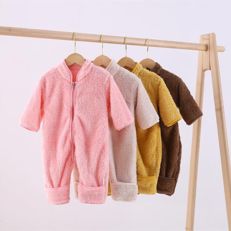 Baby Unisex Solid Color Jumpsuits Wholesale 23021620