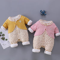 Load image into Gallery viewer, Baby Girls Flower Print Jumpsuits Wholesale 23021621
