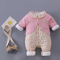 Load image into Gallery viewer, Baby Girls Flower Print Jumpsuits Wholesale 23021621
