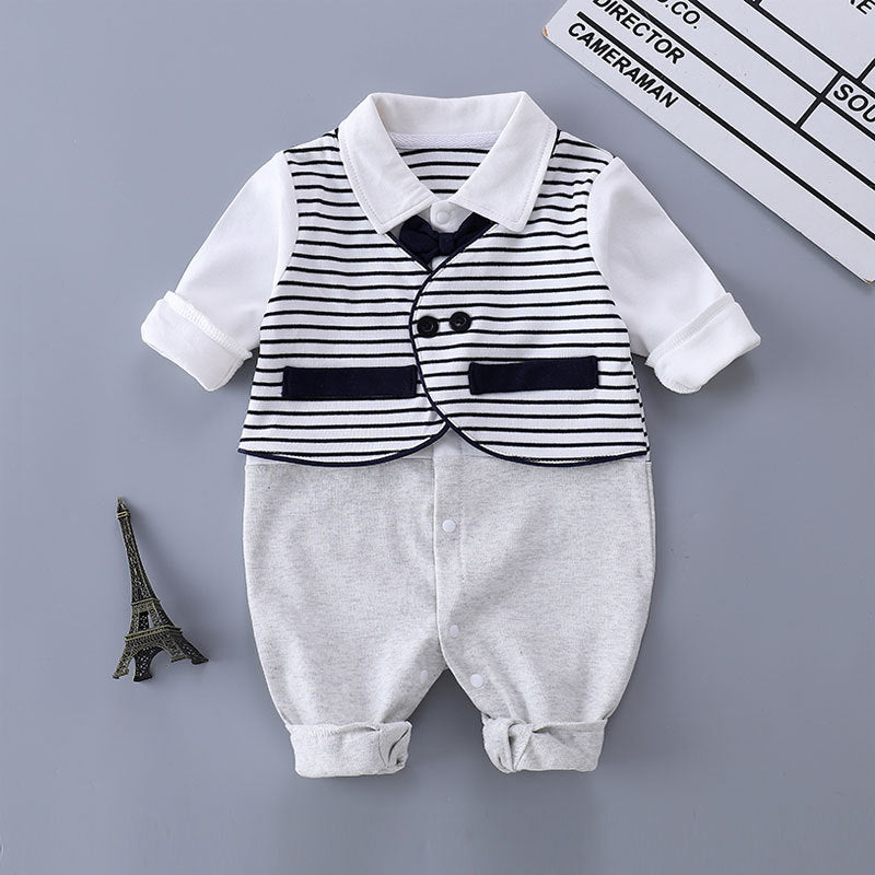 Baby Boys Striped Bow Jumpsuits Wholesale 230216211