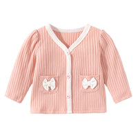 Load image into Gallery viewer, Baby Girls Solid Color Cardigan And Rompers Wholesale 230216212
