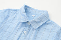 Load image into Gallery viewer, 2 Pieces Set Baby Boys Dressy Checked Bow Rompers And Solid Color Suits Jumpsuits Wholesale 230216213
