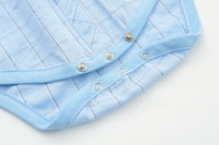 Load image into Gallery viewer, 2 Pieces Set Baby Boys Dressy Checked Bow Rompers And Solid Color Suits Jumpsuits Wholesale 230216213
