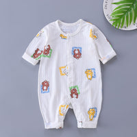 Load image into Gallery viewer, Baby Unisex Striped Cartoon Print Jumpsuits Wholesale 23021632
