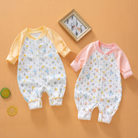 Load image into Gallery viewer, Baby Girls Color-blocking Print Jumpsuits Wholesale 23021639
