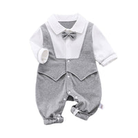 Load image into Gallery viewer, Baby Boys Color-blocking Bow Jumpsuits Wholesale 23021640
