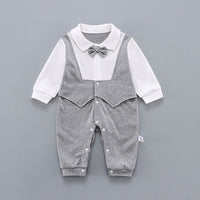 Load image into Gallery viewer, Baby Boys Color-blocking Bow Jumpsuits Wholesale 23021640
