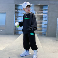 Load image into Gallery viewer, 2 Pieces Set Kid Boys Letters Hoodies Sweatshirts And Solid Color Pants Wholesale 23021661
