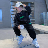Load image into Gallery viewer, 2 Pieces Set Kid Boys Letters Hoodies Sweatshirts And Solid Color Pants Wholesale 23021661
