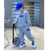 Load image into Gallery viewer, 2 Pieces Set Kid Boys Letters Hoodies Sweatshirts And Solid Color Pants Wholesale 23021661
