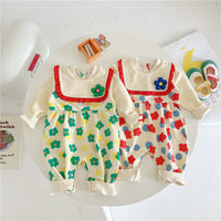 Load image into Gallery viewer, Baby Girls Flower Print Jumpsuits Wholesale 23021665
