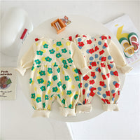 Load image into Gallery viewer, Baby Girls Flower Print Jumpsuits Wholesale 23021665
