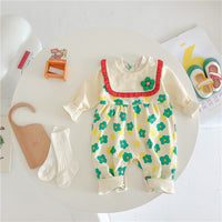 Load image into Gallery viewer, Baby Girls Flower Print Jumpsuits Wholesale 23021665
