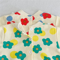 Load image into Gallery viewer, Baby Girls Flower Print Jumpsuits Wholesale 23021665
