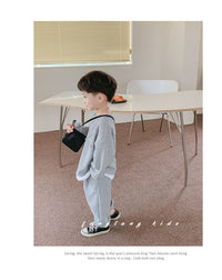 Load image into Gallery viewer, 2 Pieces Set Baby Kid Boys Solid Color Hoodies Sweatshirts And Pants Wholesale 23021669
