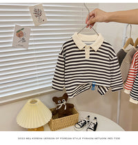 Load image into Gallery viewer, Baby Kid Girls Striped Hoodies Sweatshirts Wholesale 23021676
