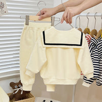 Load image into Gallery viewer, 2 Pieces Set Baby Kid Girls Letters Hoodies Sweatshirts And Solid Color Pants Wholesale 23021677

