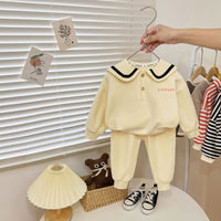 Load image into Gallery viewer, 2 Pieces Set Baby Kid Girls Letters Hoodies Sweatshirts And Solid Color Pants Wholesale 23021677
