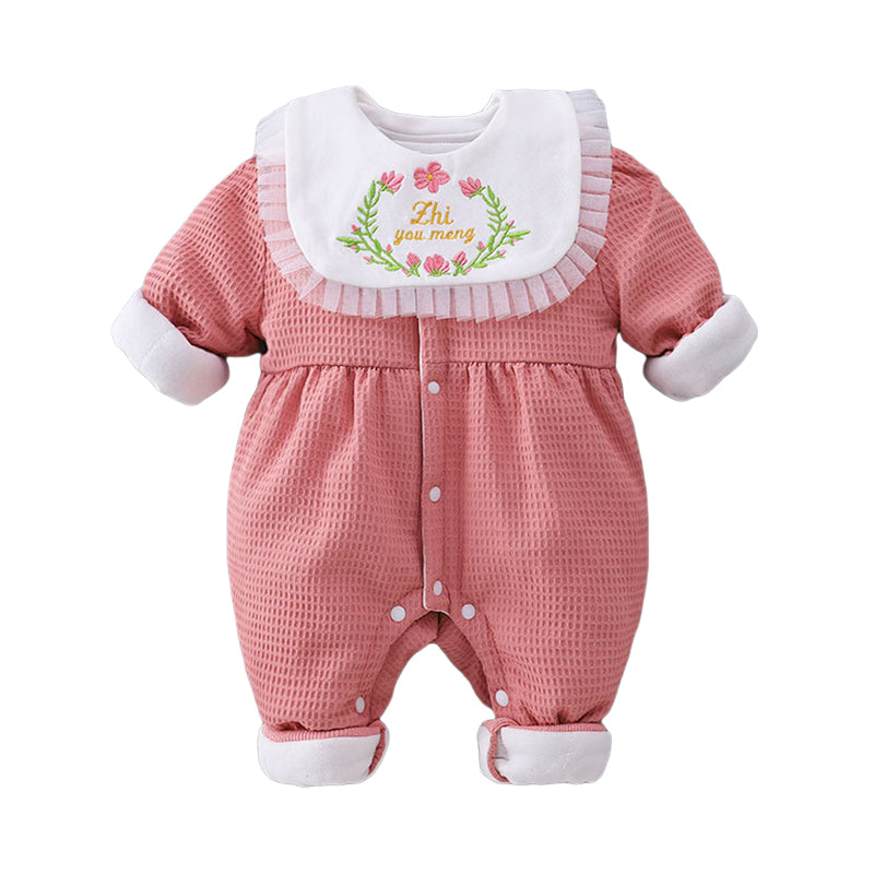 Baby Girls Embroidered Jumpsuits Wholesale 23021679