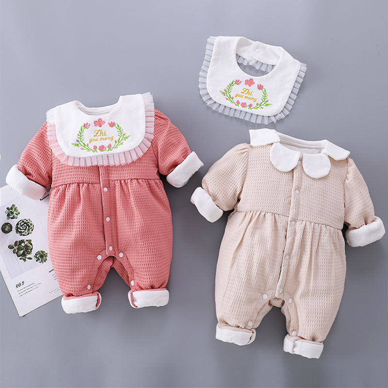 Baby Girls Embroidered Jumpsuits Wholesale 23021679