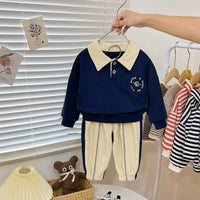 Load image into Gallery viewer, 2 Pieces Set Baby Kid Boys Letters Hoodies Sweatshirts And Solid Color Pants Wholesale 23021680
