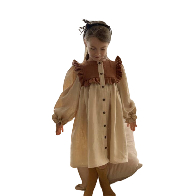 Baby Kid Girls Color-blocking Dresses Wholesale 23021685