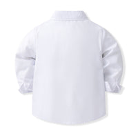Load image into Gallery viewer, 2 Pieces Set Baby Kid Boys Bow Shirts And Solid Color Pants Wholesale 23021699
