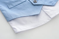 Load image into Gallery viewer, 2 Pieces Set Baby Kid Boys Bow Shirts And Solid Color Pants Wholesale 23021699
