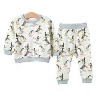Load image into Gallery viewer, 2 Pieces Set Baby Unisex Animals Print Hoodies Sweatshirts And Pants Wholesale 230217153
