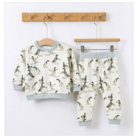 Load image into Gallery viewer, 2 Pieces Set Baby Unisex Animals Print Hoodies Sweatshirts And Pants Wholesale 230217153
