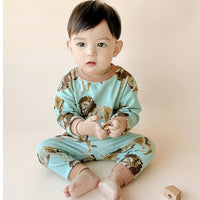 Load image into Gallery viewer, 2 Pieces Set Baby Unisex Animals Print Hoodies Sweatshirts And Pants Wholesale 230217153
