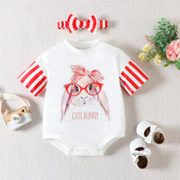 Load image into Gallery viewer, Baby Unisex Striped Rabbit Easter Rompers Wholesale 230217189
