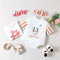 Load image into Gallery viewer, Baby Unisex Striped Rabbit Easter Rompers Wholesale 230217189
