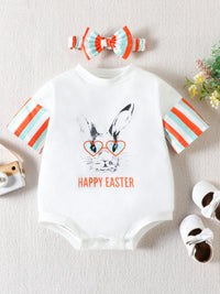 Load image into Gallery viewer, Baby Unisex Striped Rabbit Easter Rompers Wholesale 230217189
