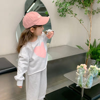 Load image into Gallery viewer, 2 Pieces Set Baby Kid Big Kid Girls Love heart Print Hoodies Sweatshirts And Pants Wholesale 230217212
