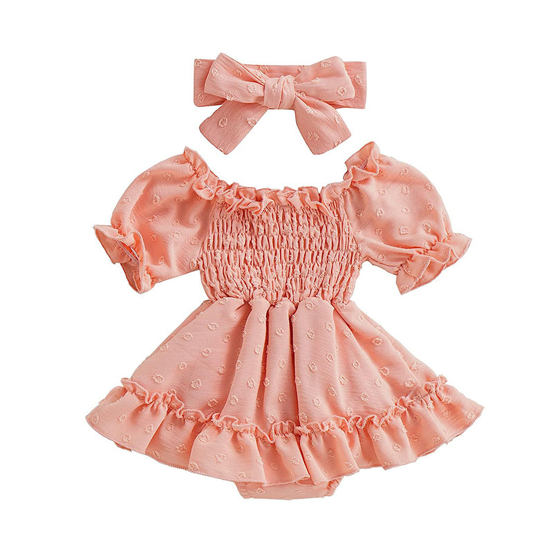 Baby Girls Flower Embroidered Rompers Wholesale 230217239