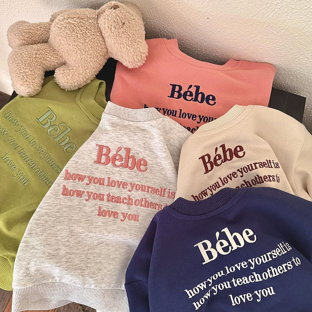Baby Kid Unisex Letters Embroidered Hoodies Sweatshirts Wholesale 23021767