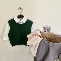 Load image into Gallery viewer, Baby Kid Unisex Solid Color Vests Waistcoats Knitwear Wholesale 23021793
